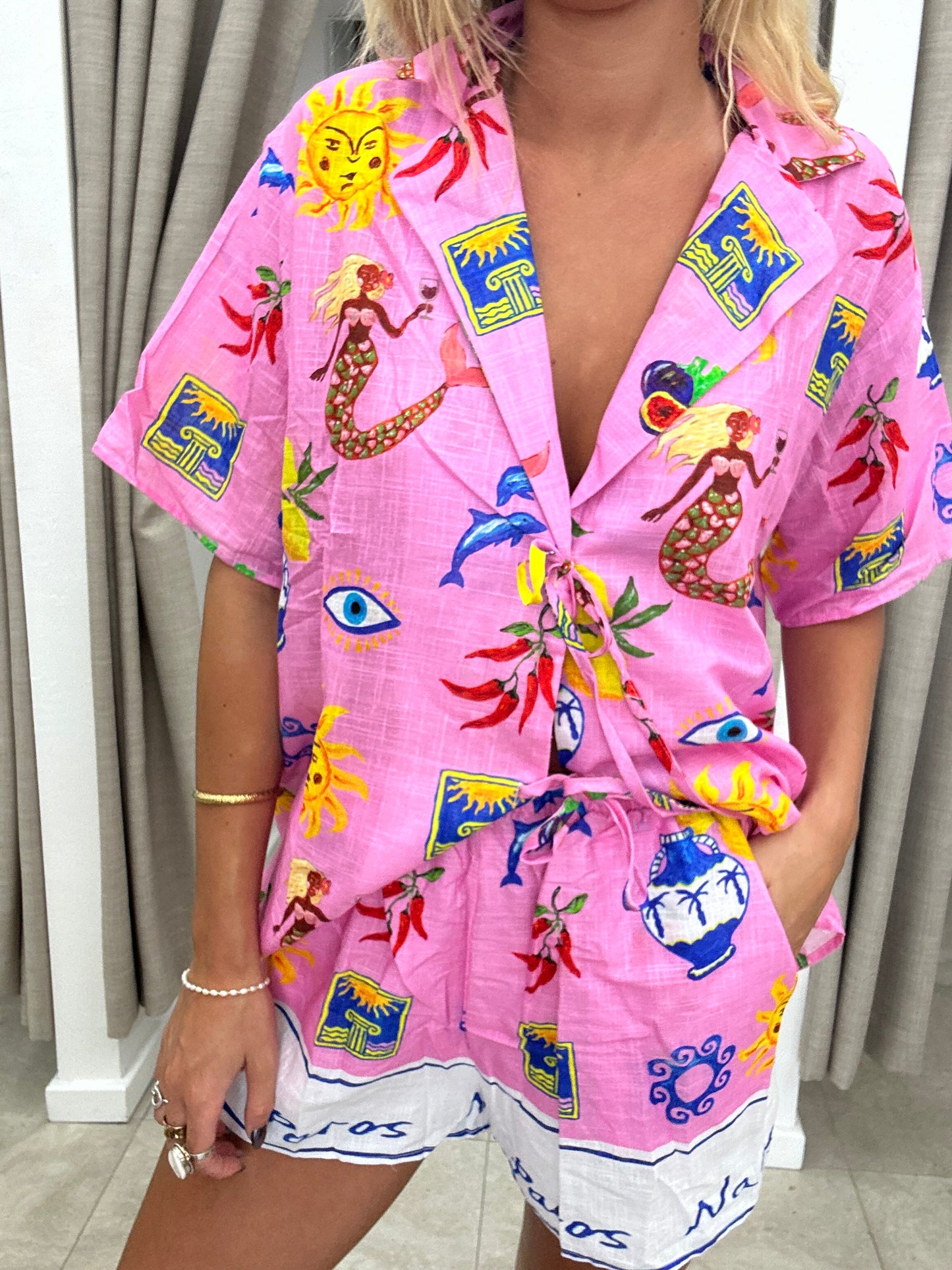 Greek Island Tie Set - Shorts By Frankie