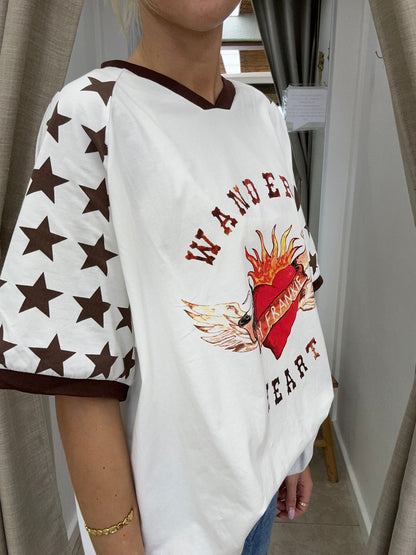 Brown Wandering Heart Tee - By Frankie