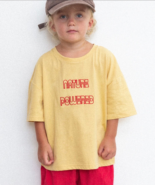 Kids Yellow/Red Nature Powered Tee - Cracker Day Club