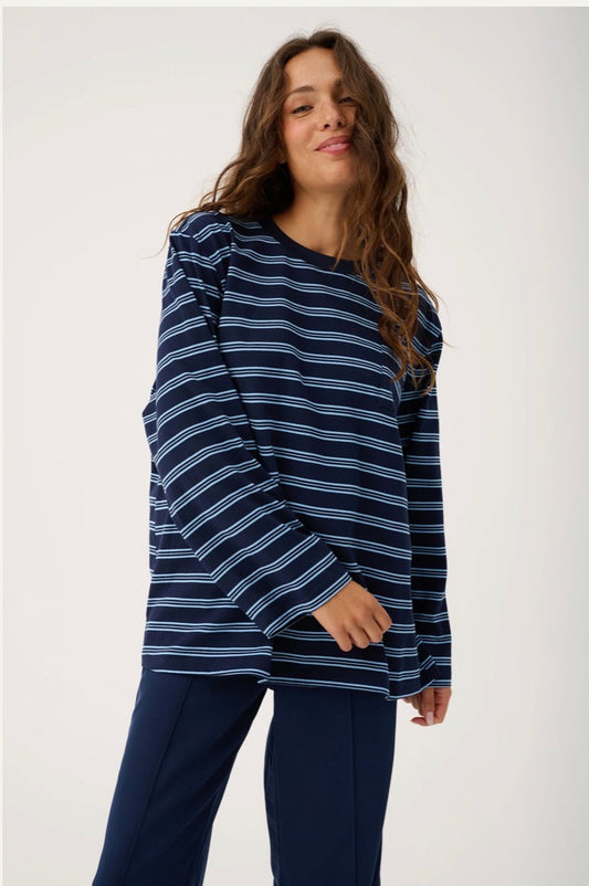 Harley Long Sleeve Navy Stripe - Cartel & Willow