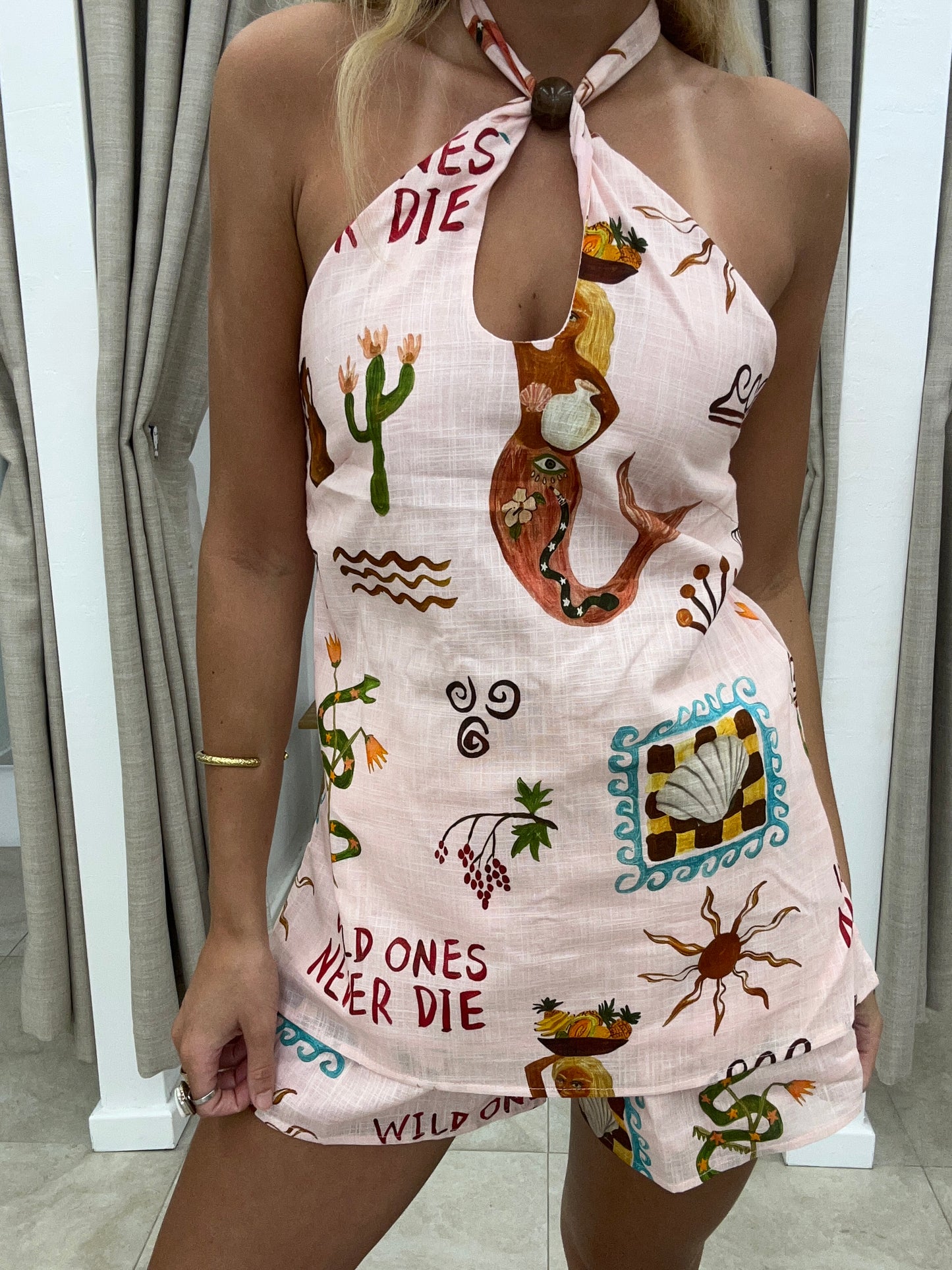 Wild Ones Halter Neck Short Set - Halter top By Frankie