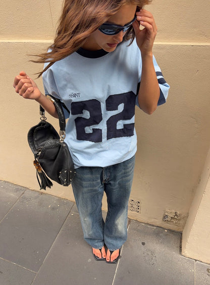 22 Motion Tee Powder Blue/Navy - SSAINT