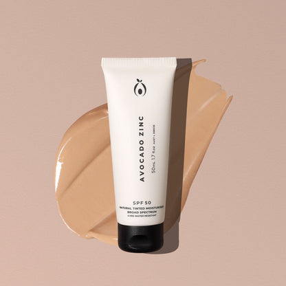 SPF 50 Natural Tinted Moisturiser - Avocado Zinc