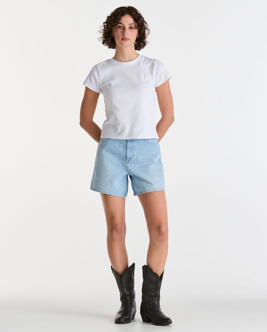 Hi Bells Short High Rise Short - Wrangler Utah Blue