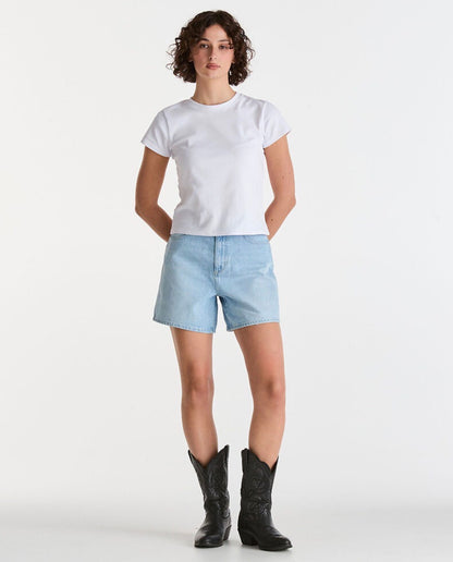 Hi Bells Short High Rise Short - Wrangler Utah Blue