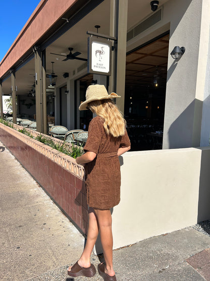 By Frankie Choc Towelling Robe
