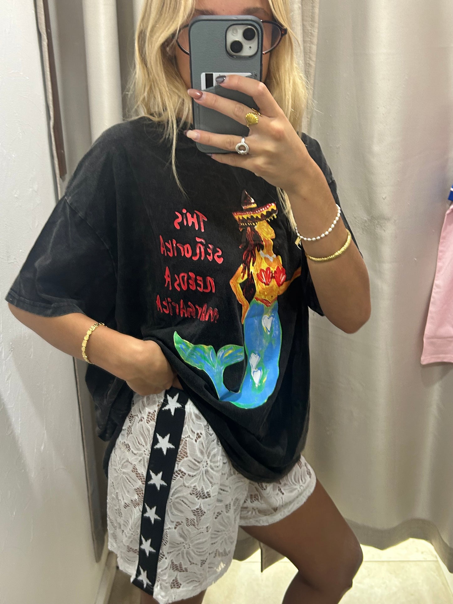 White Lace Star Short - By Frankie