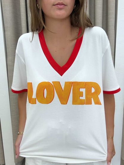 Lover V-Neck Tee - Maku The Label