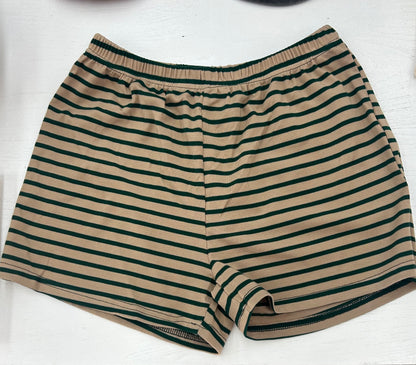 Green/Beige Stripe Set - Shorts By Frankie