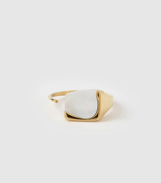 cleo gold mother of pearl ring arms of eve