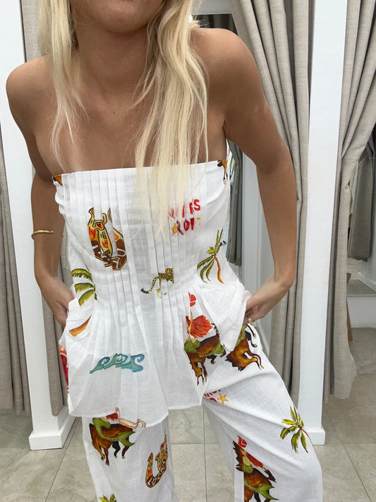 Mermaid Rodeo Strapless Pant Set - Top By Frankie