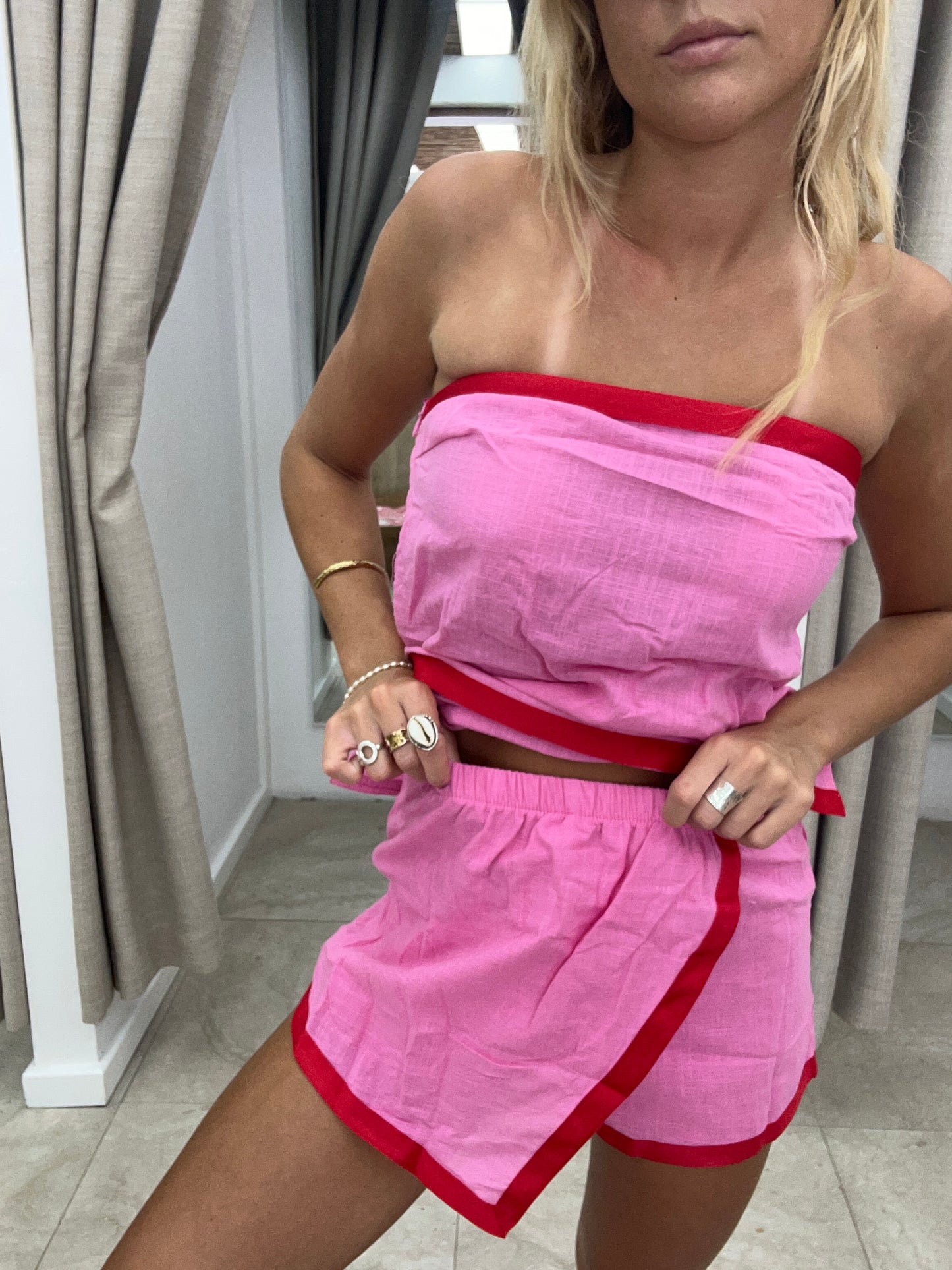 Pink/Red Skort Set - Skort By Frankie