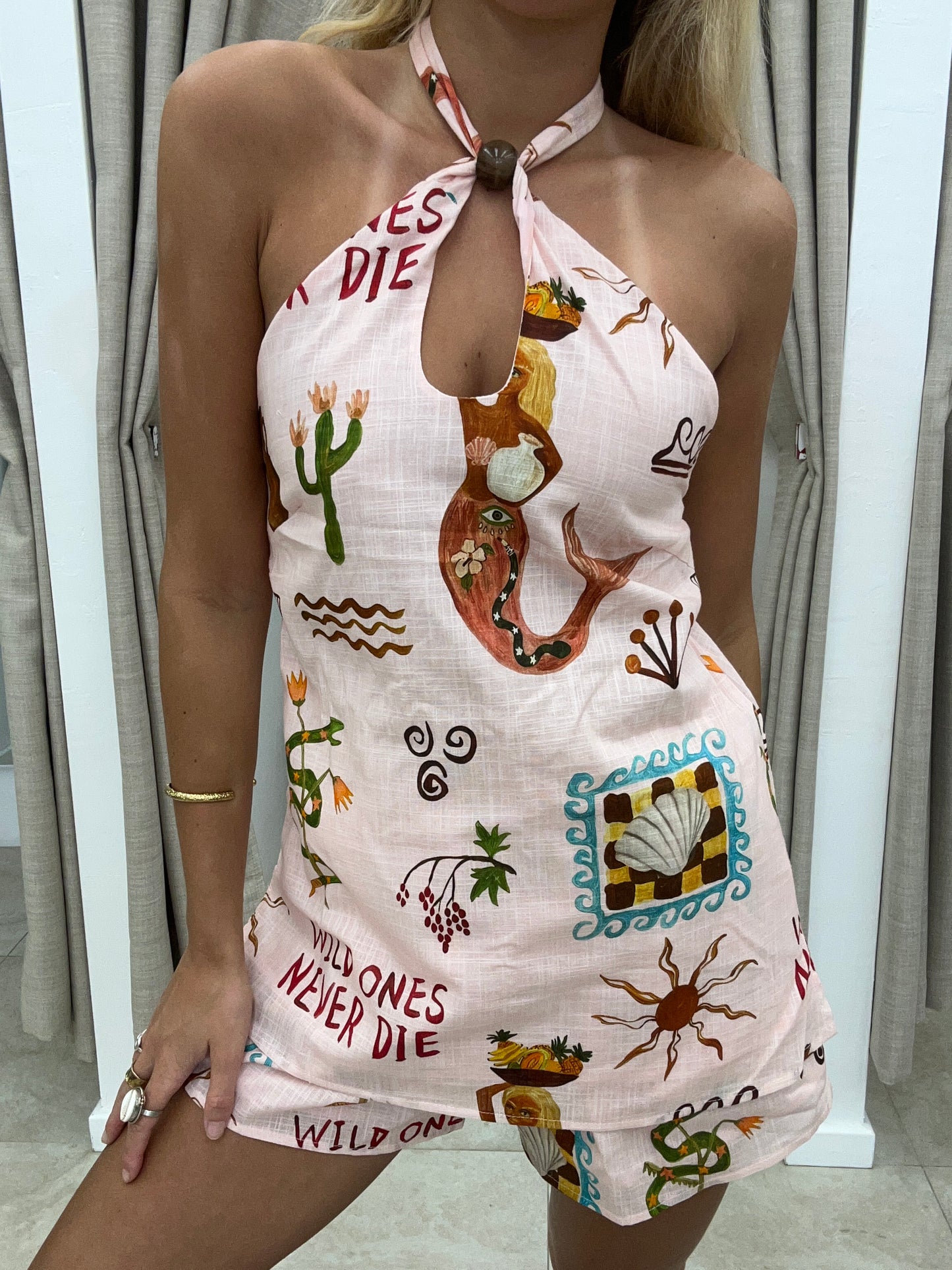 Wild Ones Halter Neck Short Set - Halter top By Frankie