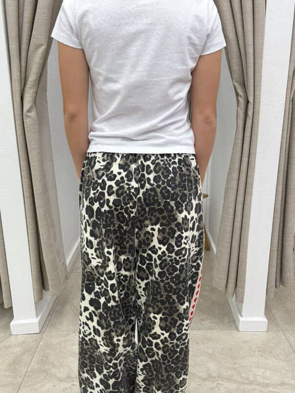 Leopard Red Heart Racing Pant By Frankie
