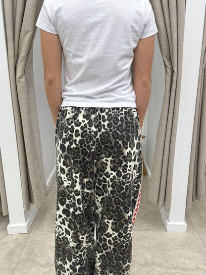 Leopard Red Heart Racing Pant By Frankie