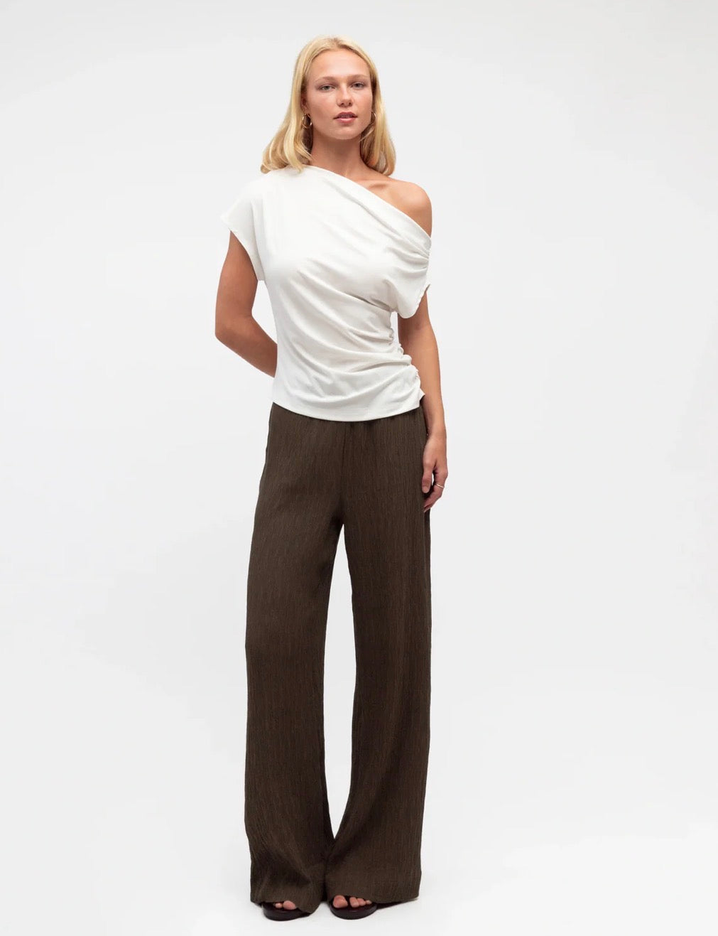 White One Shoulder Top - White Closet