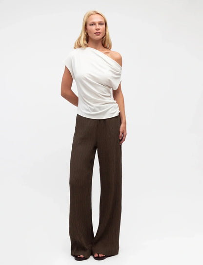 White One Shoulder Top - White Closet
