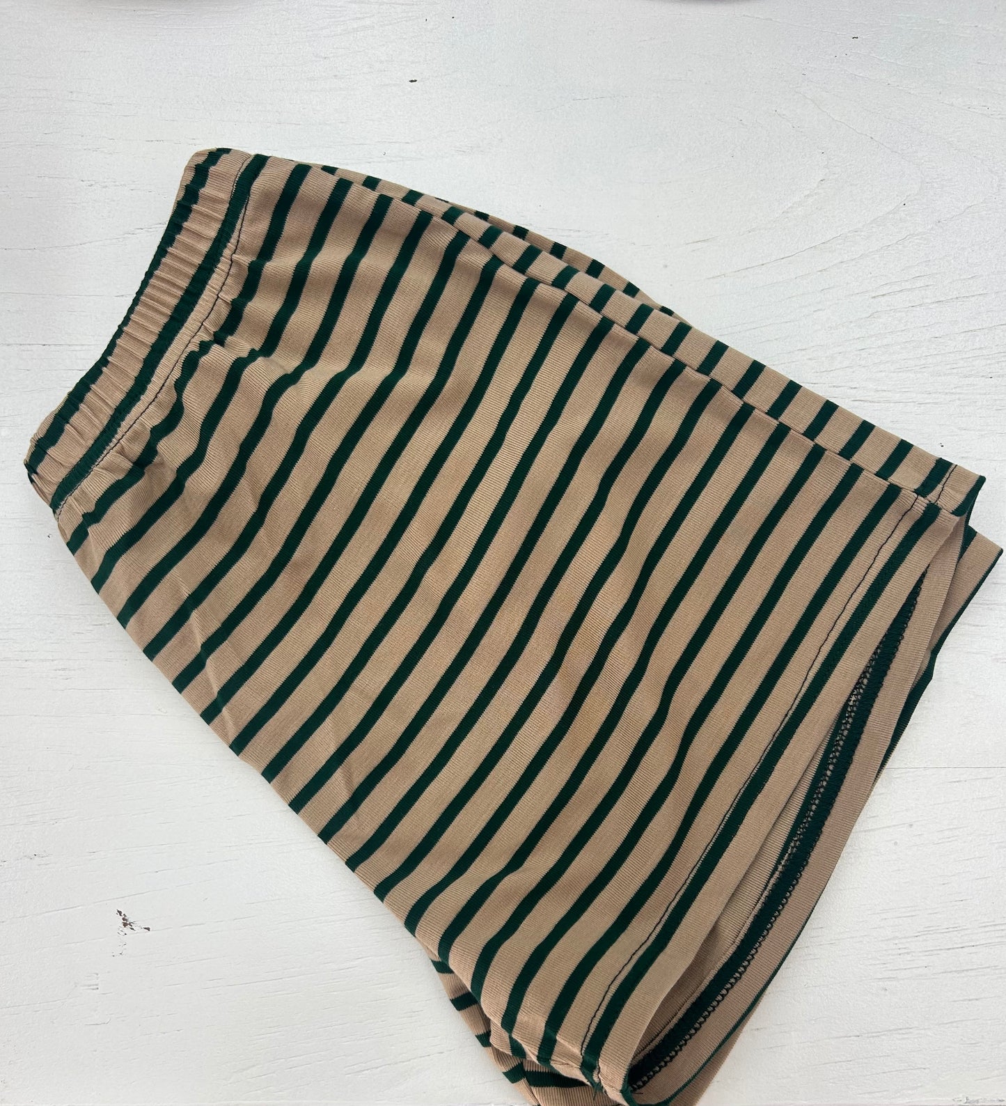 Green/Beige Stripe Set - Shorts By Frankie