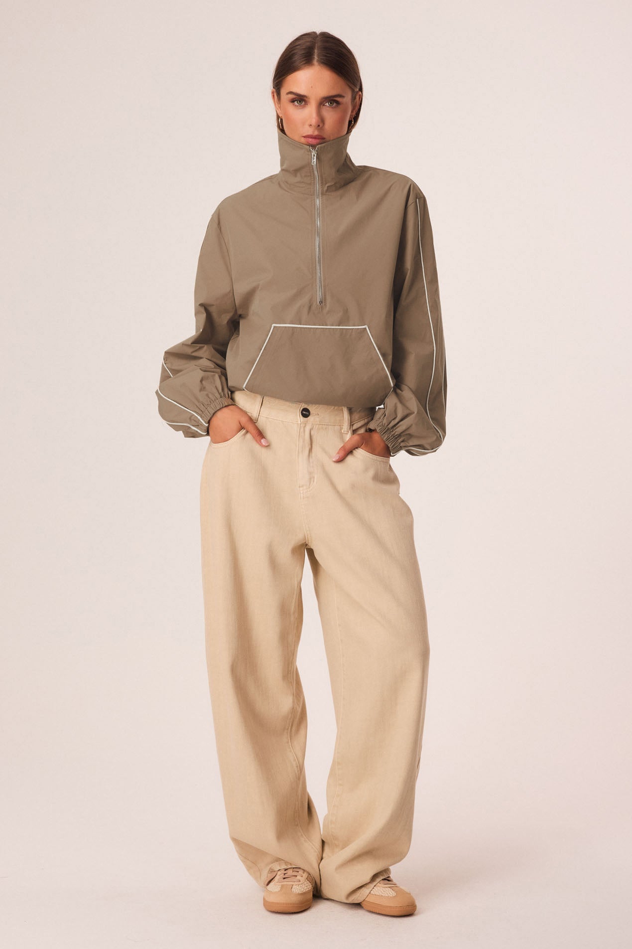 Arden Windbreaker Jacket Khaki - SNDYS