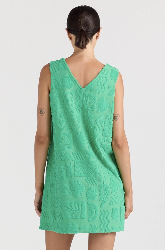 Mai TaI V Tunic Dress Poolside paradiso Ivy