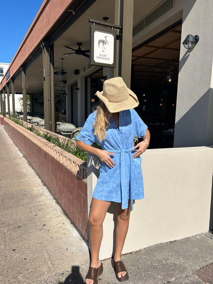 By Frankie Blue Towelling Robe