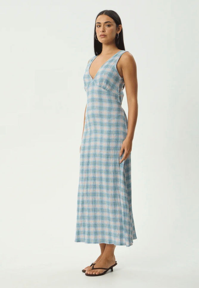 Position - Seersucker Maxi Dress - Lake Check
