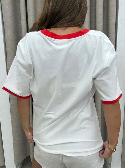 Lover V-Neck Tee - Maku The Label