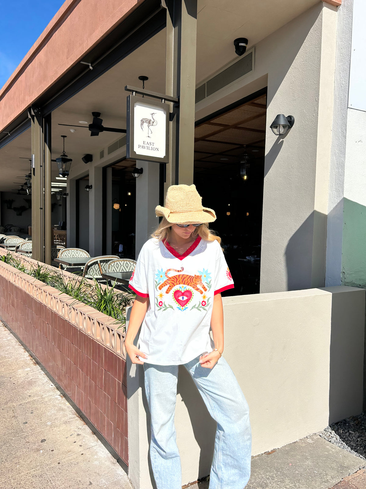 By Frankie White Tiger Eye Tee