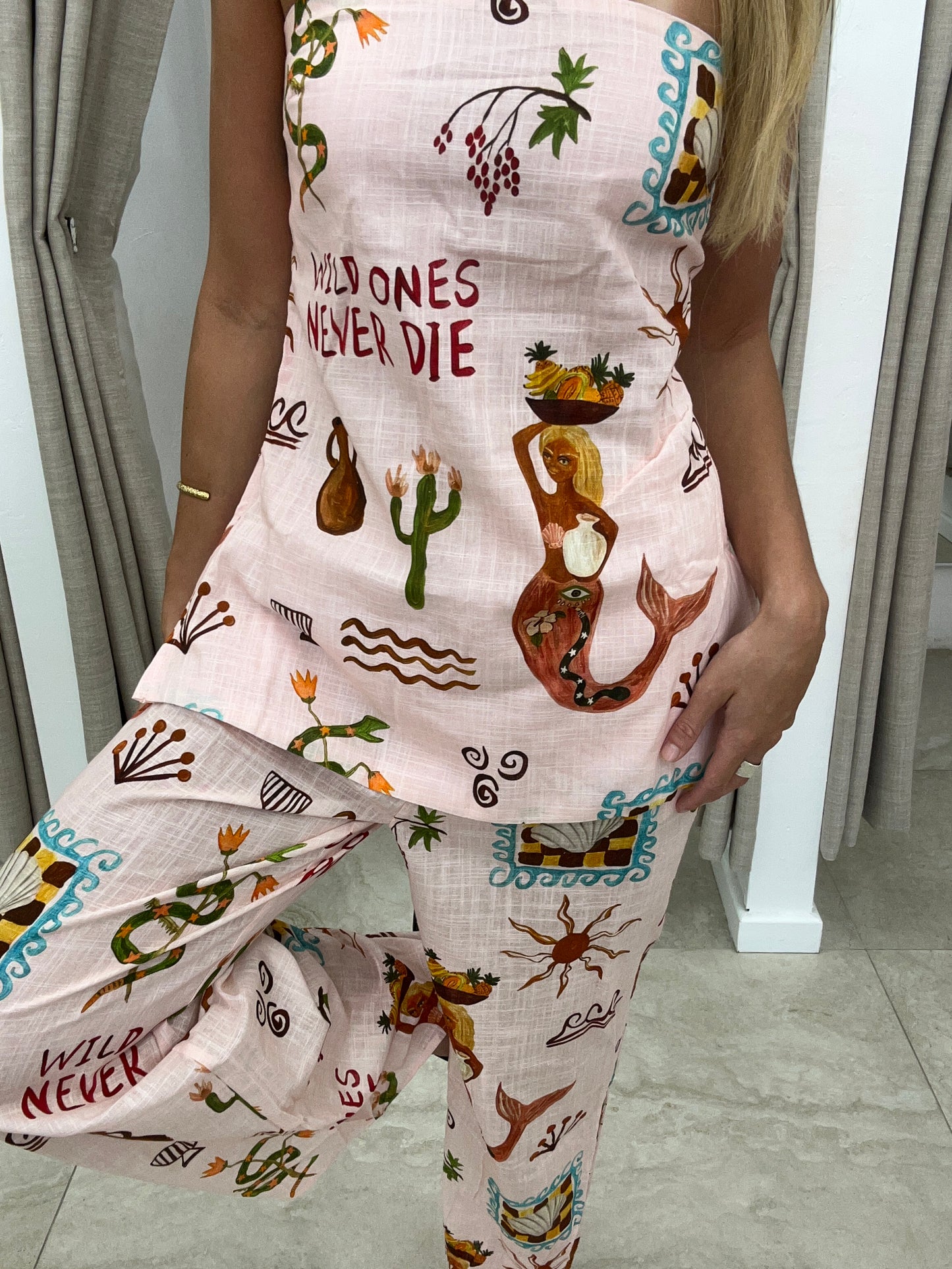 Wild Ones Strapless Pant Set - Pants cotton By Frankie