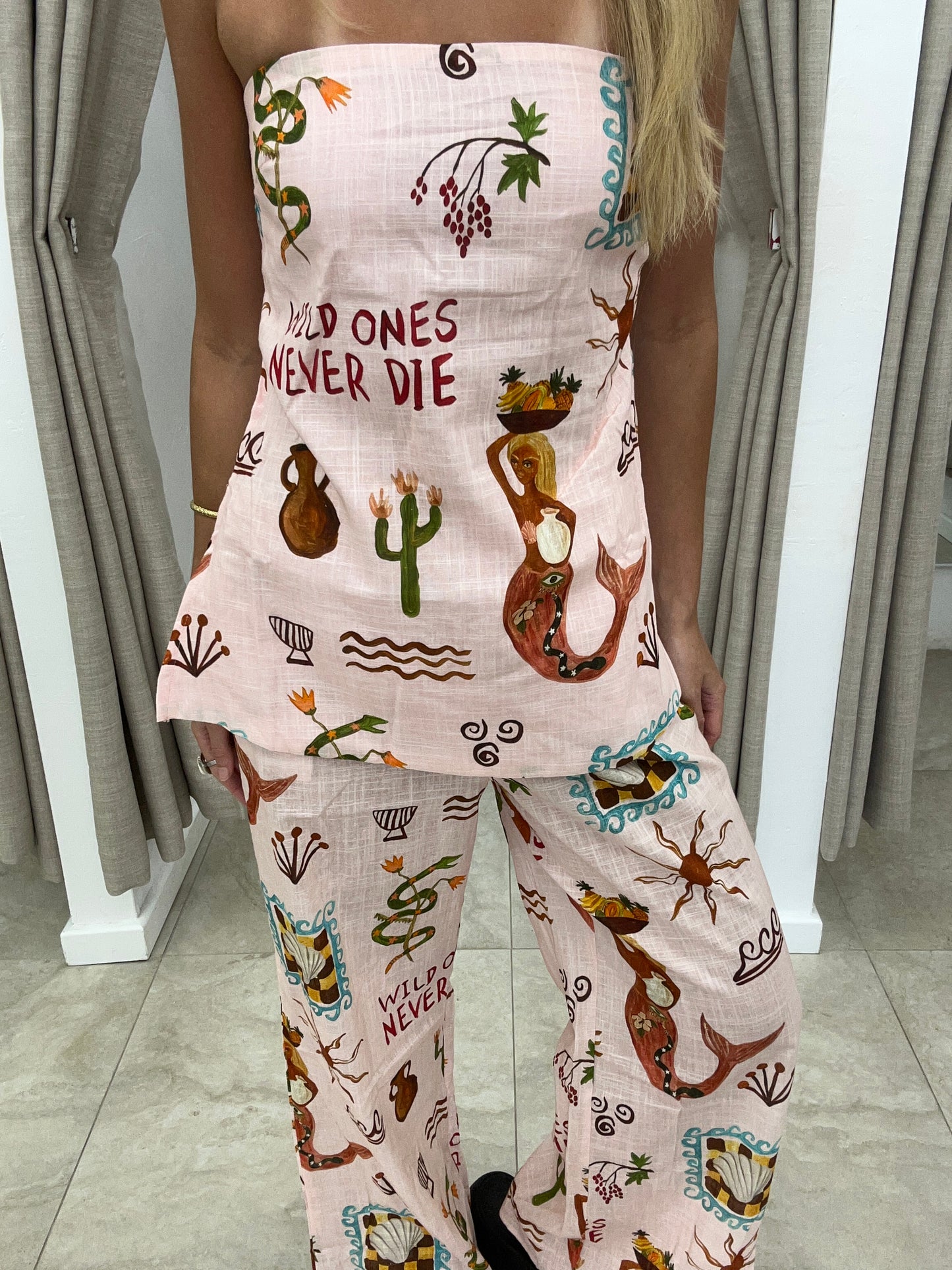 Wild Ones Strapless Pant Set - Pants cotton By Frankie