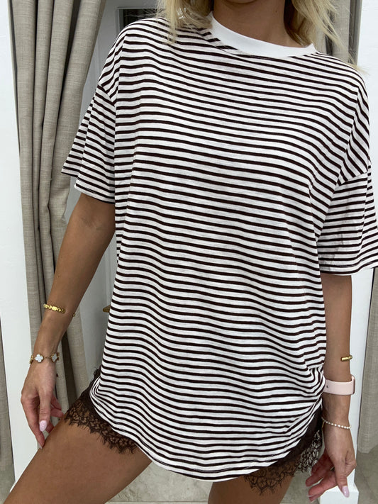 Choc Stripe Shirt - Set By Frankie