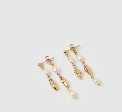 Mimi Pearl and Gold Earring - Arms of Eve