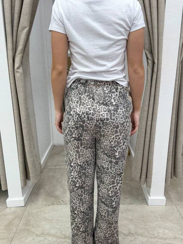 Light Wash Leopard Pants Beige Razor By Frankie