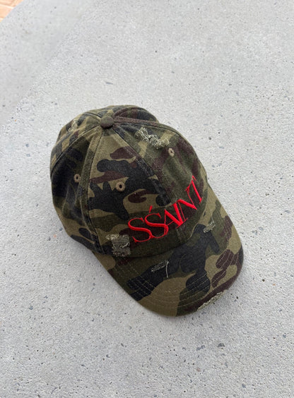 Ssaint camo dad cap cherry