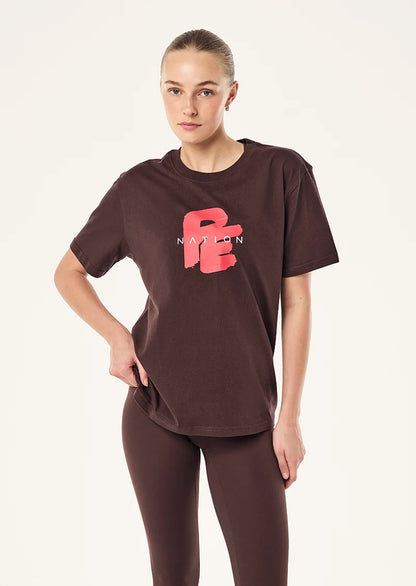 P.E Nation Tidal Relaxed Tee Dark Plum