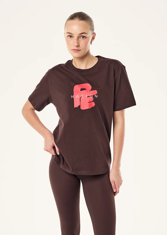P.E Nation Tidal Relaxed Tee Dark Plum