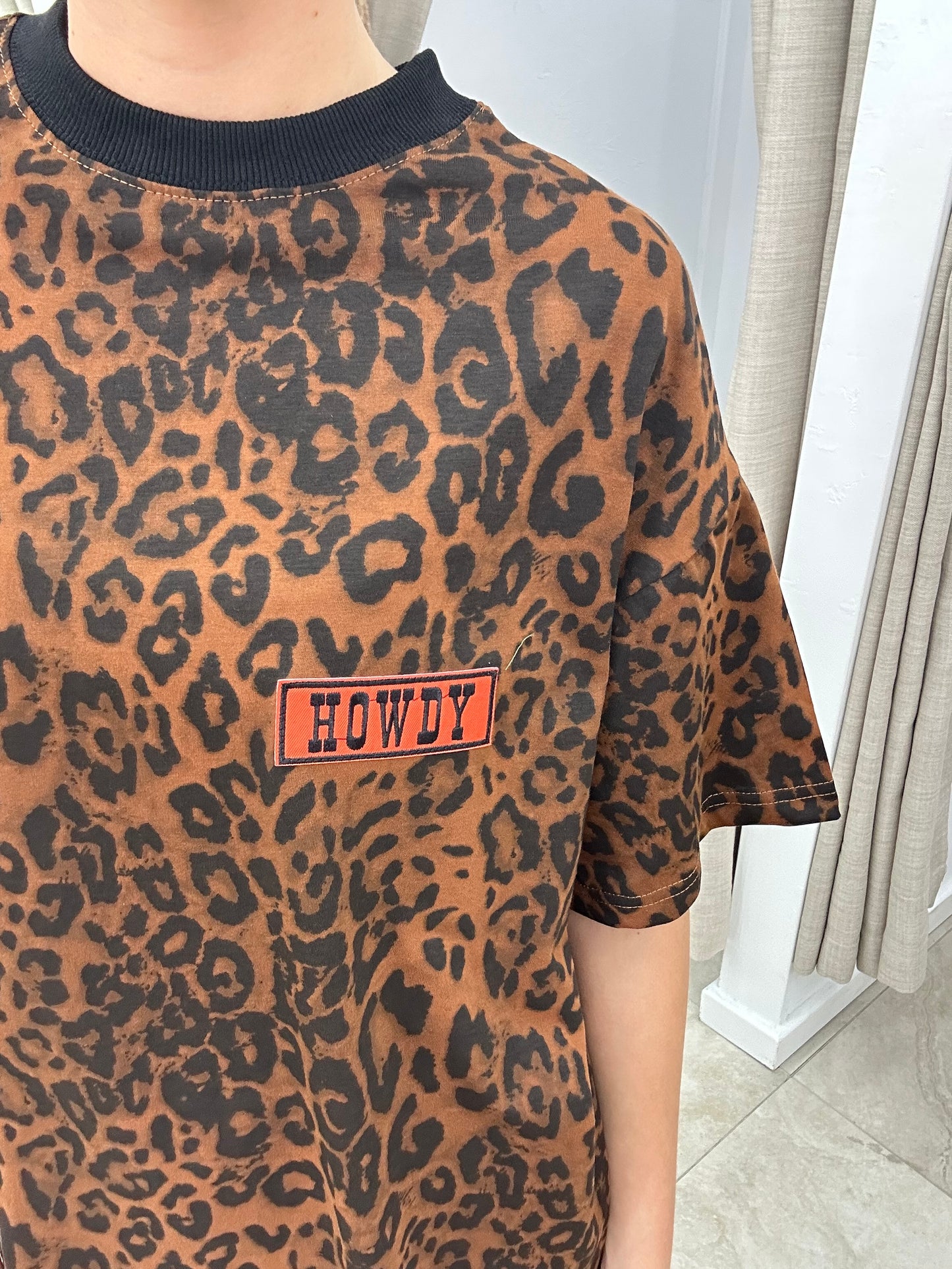 Leopard Howdy Oversize Tee - By Frankie