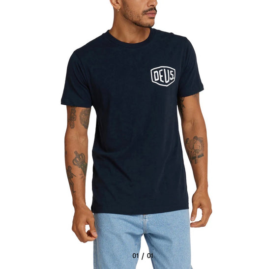 Camperdown Address Tee Navy - Deus Ex Machina