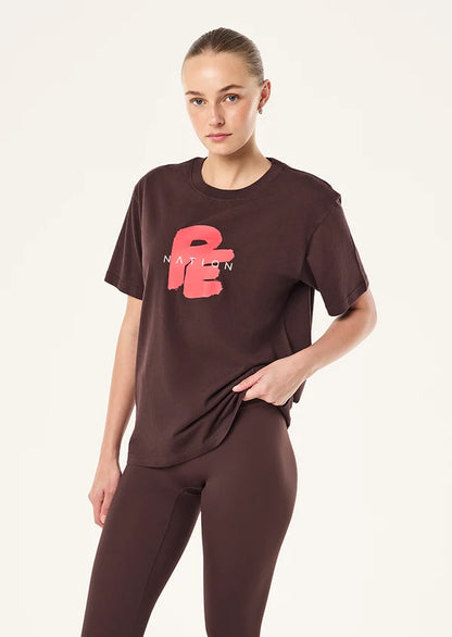 P.E Nation Tidal Relaxed Tee Dark Plum