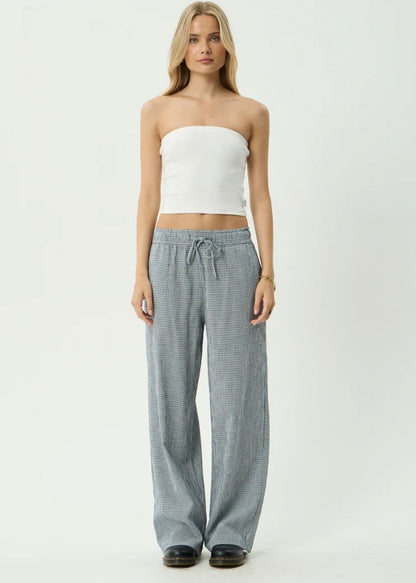 Harriet - Wide Leg Pant - Indy Navy Check