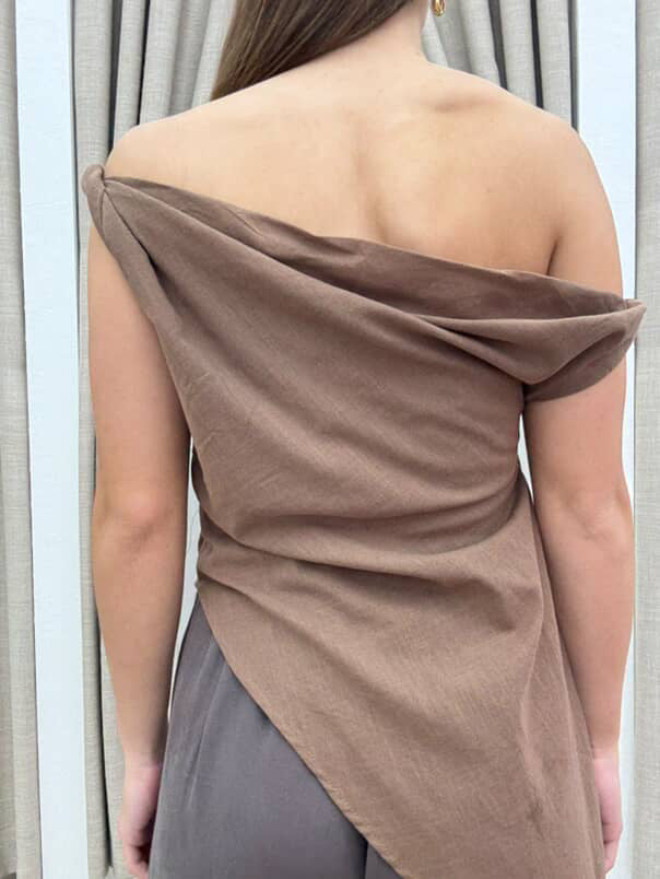 Lacie Set - Choc Off the Shoulder Top By Frankie