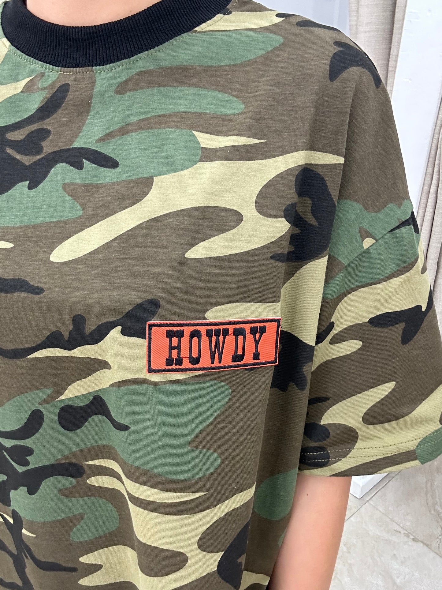 Camo Howdy Oversize Tee - By Frankie
