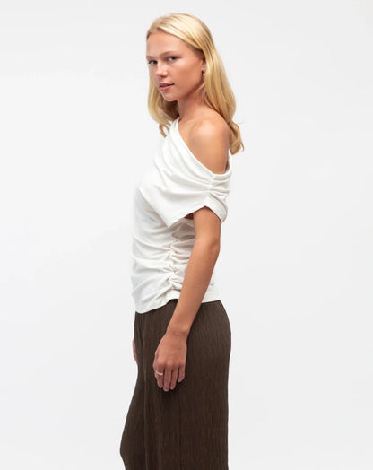 White One Shoulder Top - White Closet