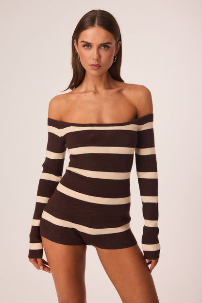 Carla Top Choc Stripe - SNDYS