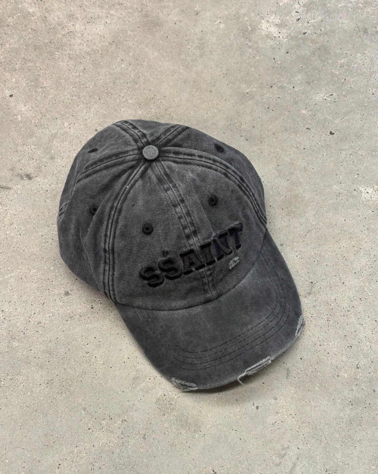 New SSAINT Logo Cap Black Acid