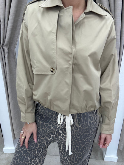 Trench Bomber Jacket Beige - By Frankie
