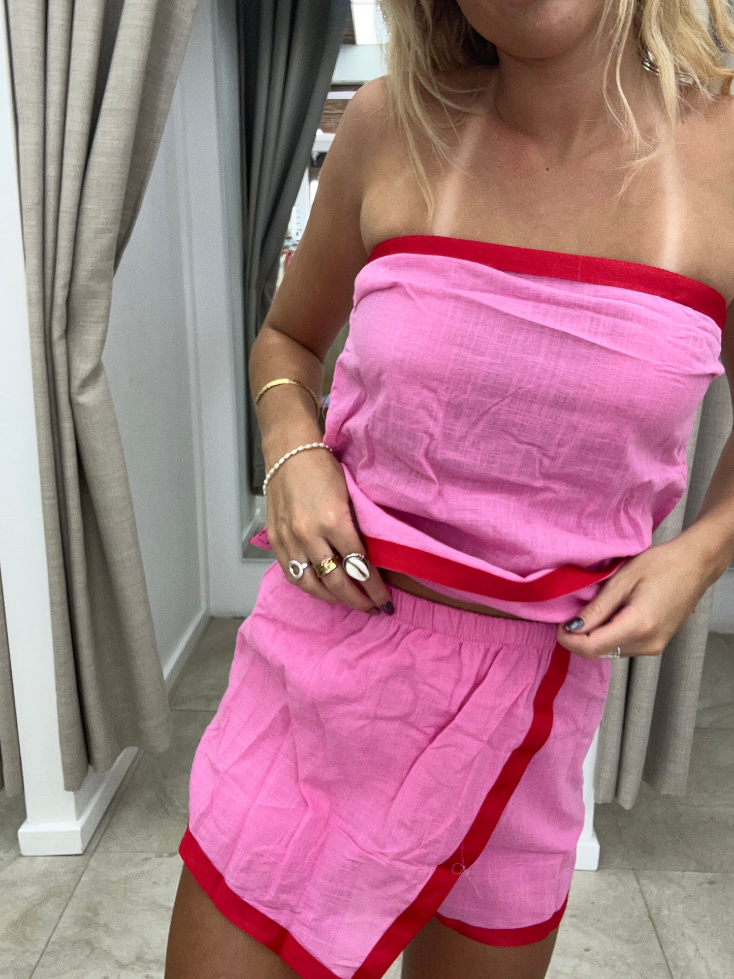 Pink/Red Skort Set - Skort By Frankie