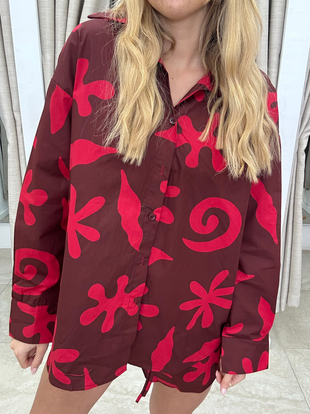 By Frankie Choc/Red Print Set - Shirt