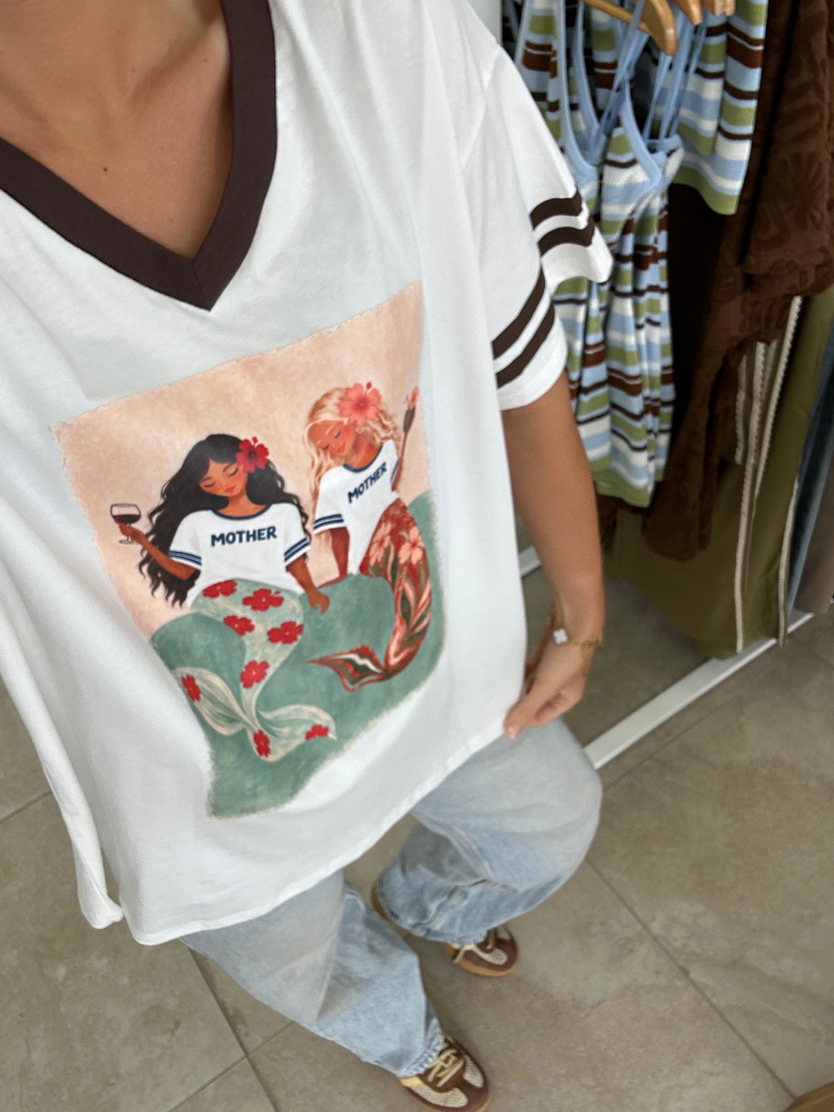 White Mother Mermaid Tee By Frankie