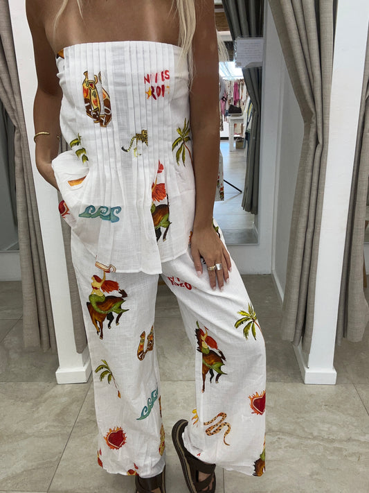 Mermaid Rodeo Strapless Pant Set - Pants By Frankie